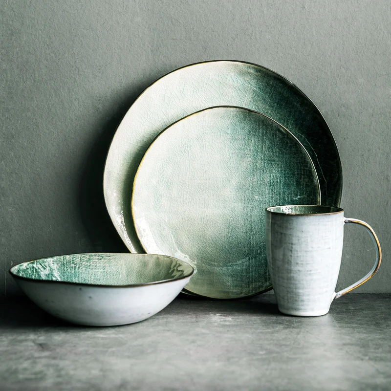 Керамическая тарелка в скандинавском стиле высокого класса посуда блюдо для еды