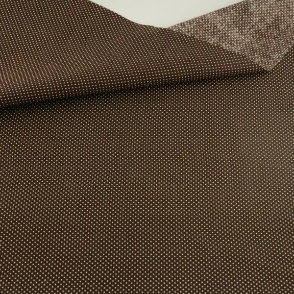 Мини точки конструкции темно-коричневый хлопок Ткань Текстиль для дома
