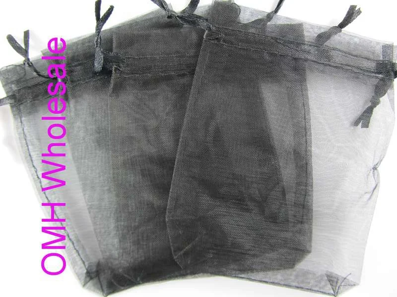 Серый OMH wholesale100pcs 7x9 см 25 женская обувь разных цветов в красивом китайском вуаль Рождество/свадебный подарок, сумки из органзы, Ювелирная Подарочная сумка BZ04 - Цвет: Серый