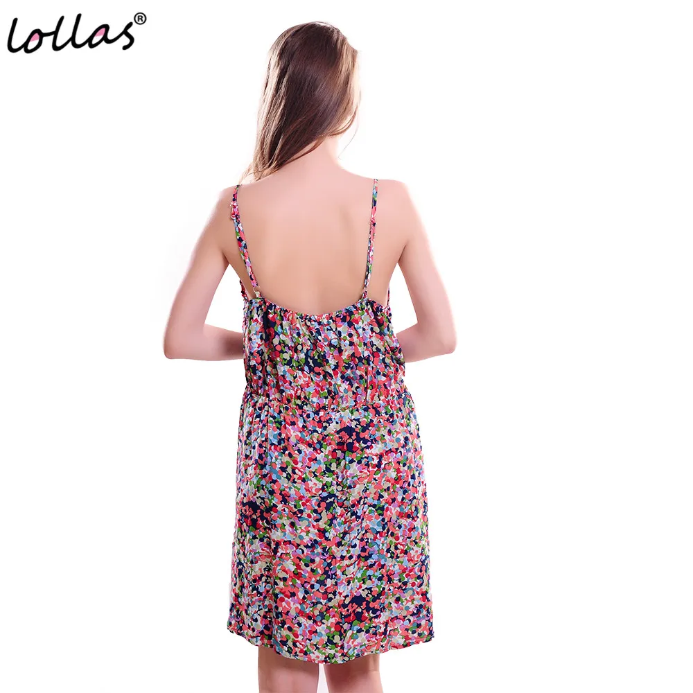 lollas women slim sexy backless cotton dress Spring Summer gril Casual basic Sleeveless Vest Dress | Женская одежда