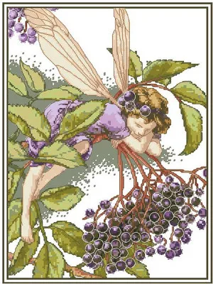 

Рукоделие 14CT 16CT 18CT вышивка крестом, сделай сам граф вышивка крестом, набор вышивки, Цветочная фея 40