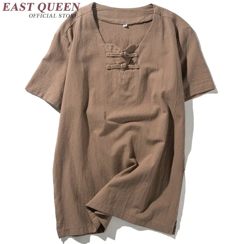 Традиционная китайская одежда для мужчин льняные белые рубашки одноцветные