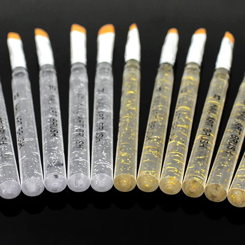 Новый золотого серебряного цвета 7 шт. кисти для УФ геля ручка Нейл арт рисования