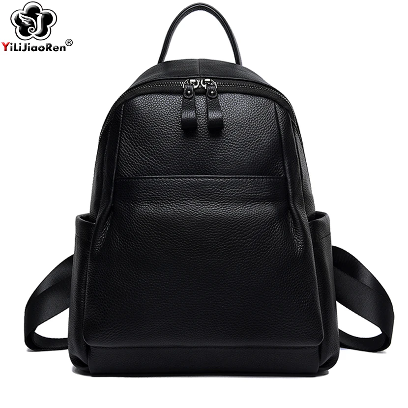 Повседневное кожаный рюкзак женский 2019 простой Back Pack Высокое качество корова Для