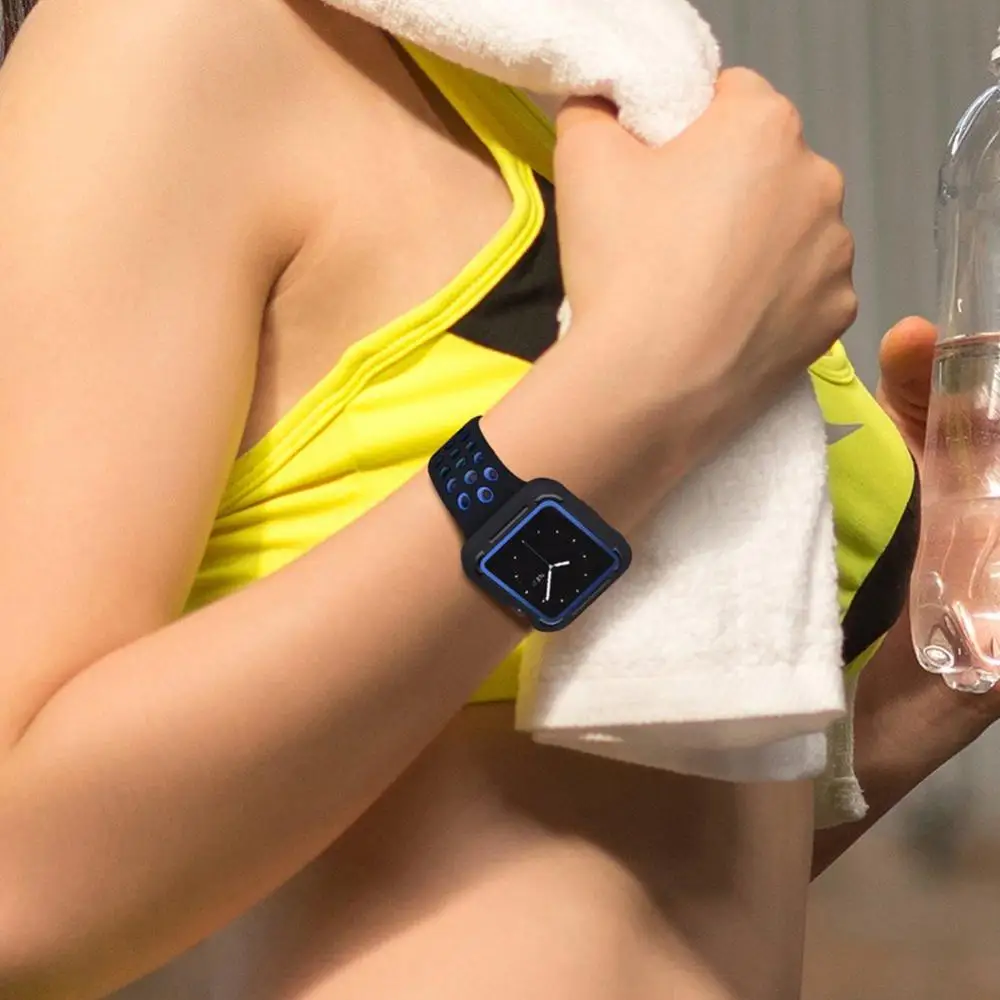Чехол для Apple watch чехол 44 мм 40 42 38 силиконовый бампер iWatch серии 6 5 4 3 SE
