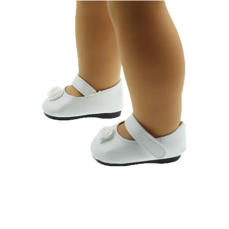 ZXZ белый Искусственная кожа кукла обувь для 18 дюйм(ов) 45 см American Girl куклы baby born