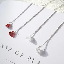 Сердце любовь уха линии 100% 925 пробы серебряные ювелирные изделия