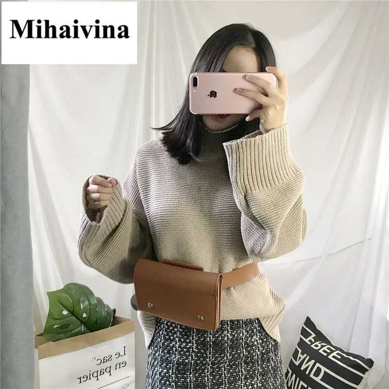 Женская сумка Mihaivina популярная кожаная поясная сумки на плечо с цепочкой модная