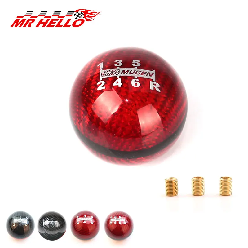 JDM СТИЛЬ черная/красная линия 5/6 скорость M12X1.5/M10X1.5/M10X1.25 Mugen углеродное волокно
