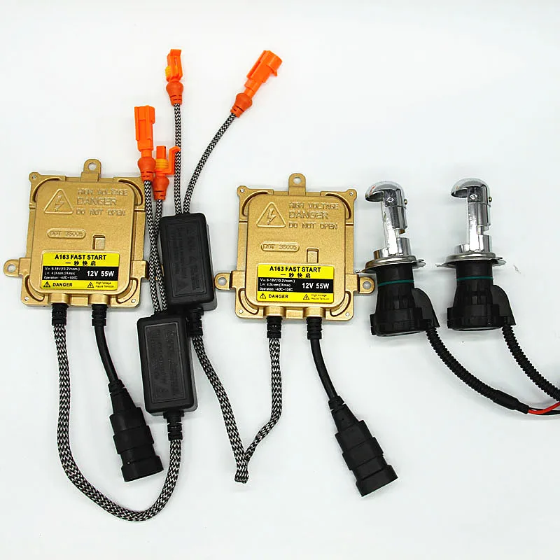 Комплект ксеноновых ламп H4 HID комплект 55 Вт h13 для Фар блоков зажигания Bi|Лампы