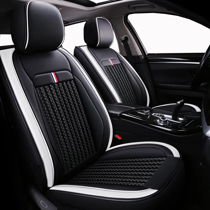 (Передние + задние) ледяные шелковые чехлы на 5 сидений авто для Ford mondeo Focus 2 3 kuga Fiesta