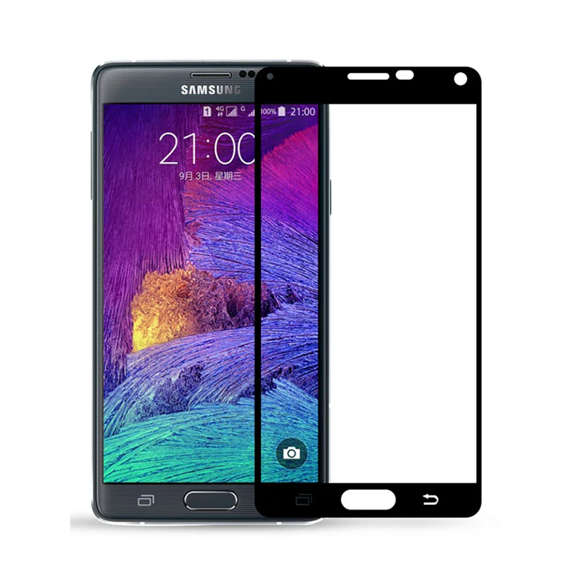 Черный 2 шт Thouport стекло для samsung Note4 протектор экрана закаленное для samsung Galaxy Note 4 Полное стекло защитная пленка N910F N910C - Цвет: Черный
