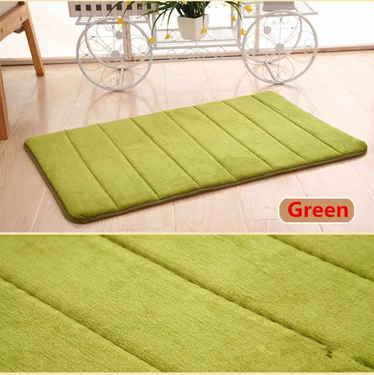 green 40*60 см коврик для ванной, коврик для ванной комнаты, водопоглощающий ковер, ворсистый коврик с эффектом памяти, коврик для ванной, кухонный пол - Цвет: green