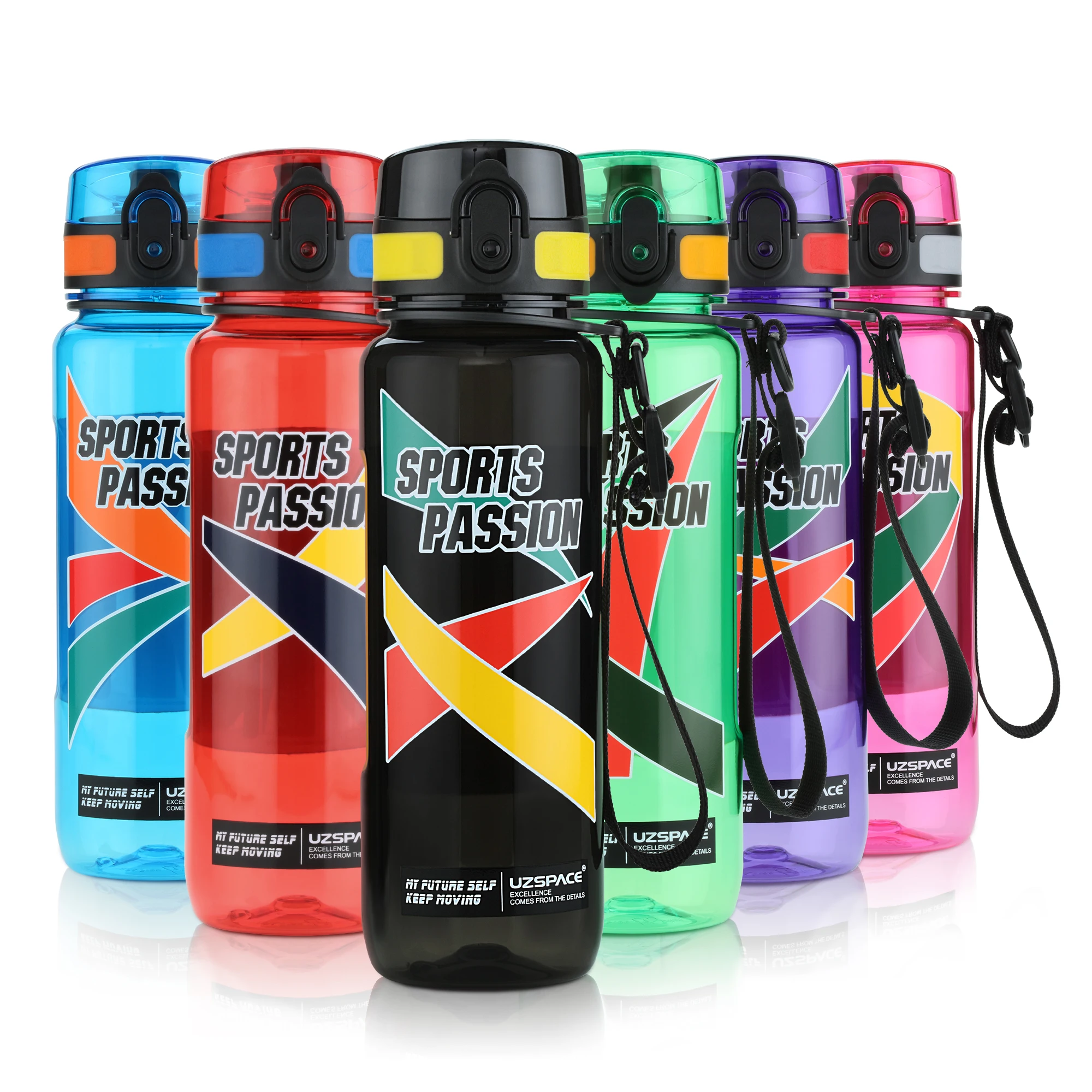 Бутылка для воды UZSPACE Мужская портативная креативная фитнеса на открытом