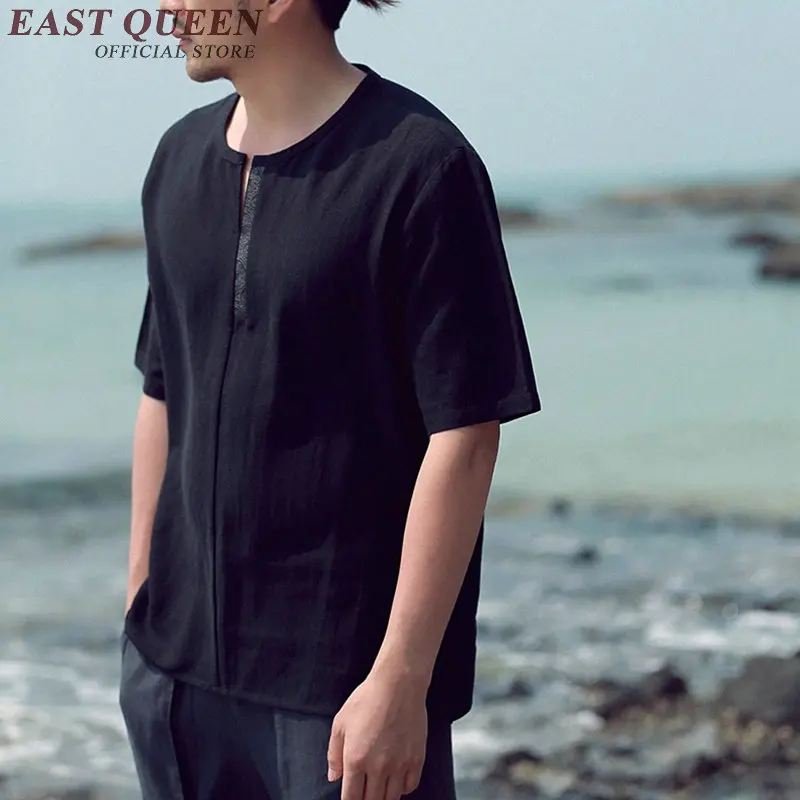 Традиционная китайская одежда для мужчин мужская рубашка с китайским воротником