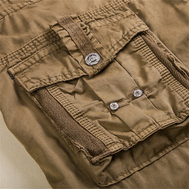 Мужские военные карго шорты летние армейские зеленые хлопковые мужские