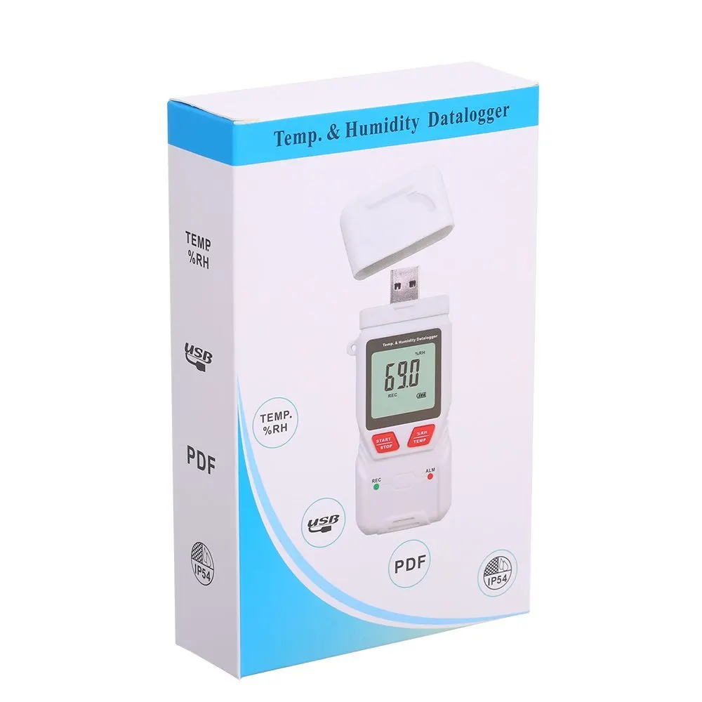

Humidity and Temperature Data Logger Recorder with USB LCD High-Accuracy Thermometer Hygrometer Temperature Humidity Guage Meter