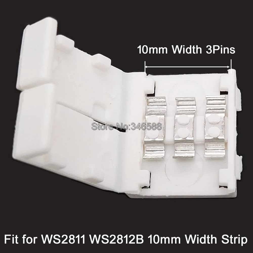 20 шт. 3 контактные зажимы для светодиодной ленты WS2811 WS2812B 10 мм|3pin 10mm|connector for ledconnectors