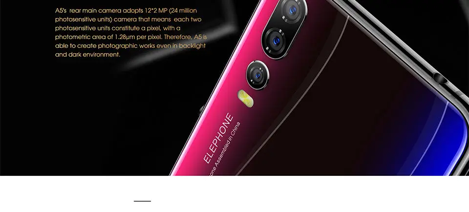 Elephone A5, 6,18 дюймов, FHD+ u-образный экран, мобильный телефон MT6771, восьмиядерный смартфон, 6 ГБ ОЗУ, 128 ГБ, 4000 мАч, 4G, мобильный телефон на Android
