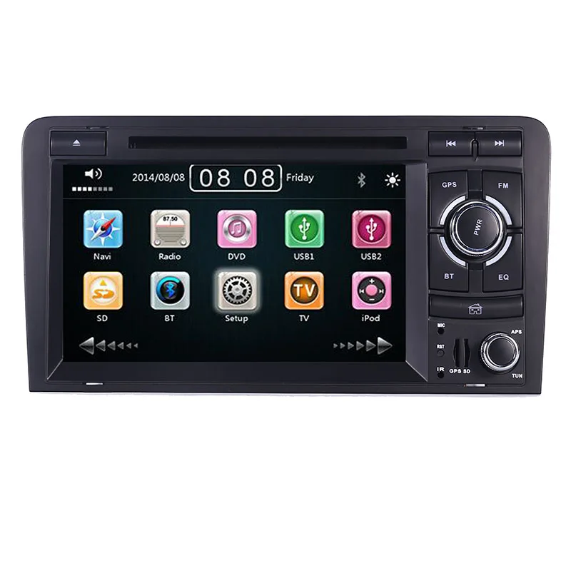Автомобильный DVD GPS для Audi A3 S3 2002 2011 радио Bluetooth 1080P 3G USB хост управление рулевым