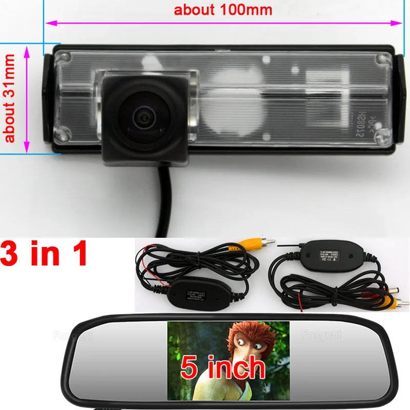 Y8075-AV-H2-50 Для Mitsubishi Pajero Sport Grandis Challenger Nativa Montero Sport 2008~ Обратный парковочный беспроводной монитор для камеры заднего вида - Название цвета: Y8075-AV-H2-50