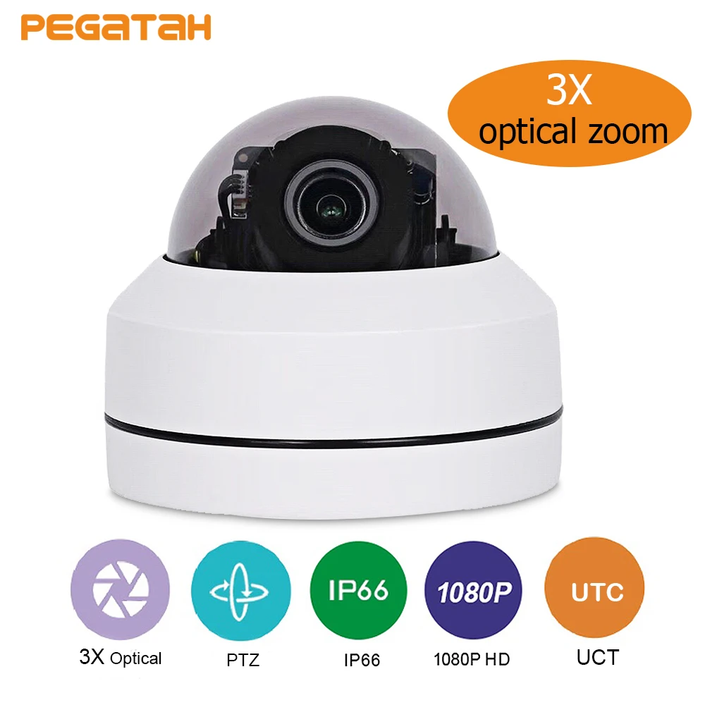 Новый AHD TVI CVI CVBS 1080 P Starlight Мини ИК PTZ Ночное видение зум Купол Камера объектив