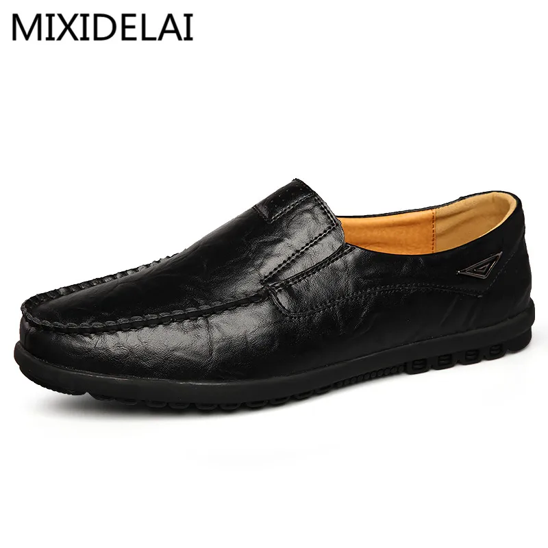 Large Size 38-46 Men Leather Casual Shoes Loafers Fashion Moccasins Chaussures Flats Male Breathable Driving | Обувь