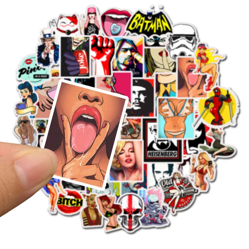 

50 шт. Стайлинг ПВХ водонепроницаемая телескопическая вульгарная сексуальная красота искусственная кожа для ноутбука мотоцикла скейтборда...