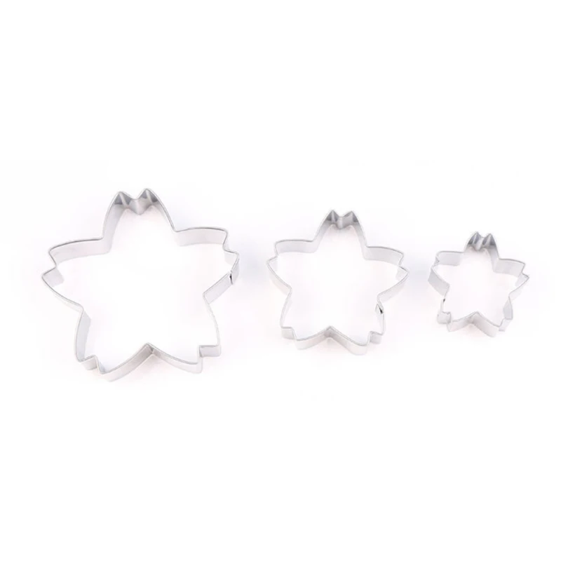 Цветущая вишня 3 шт. из нержавеющей стали резак для печенья и выпечки инструмент