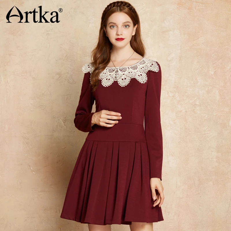 Женское облегающее платье ARTKA винтажное плиссированное контрастных цветов с