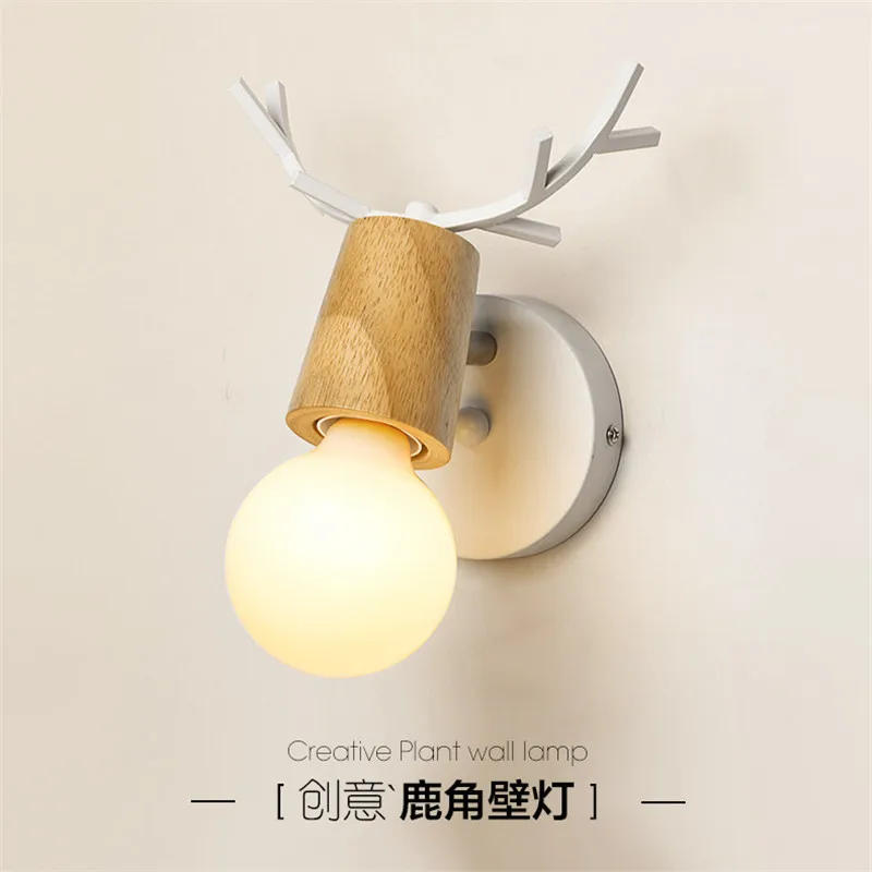 Творческие рога настенный светильник Белый Черный База современный для гостиной