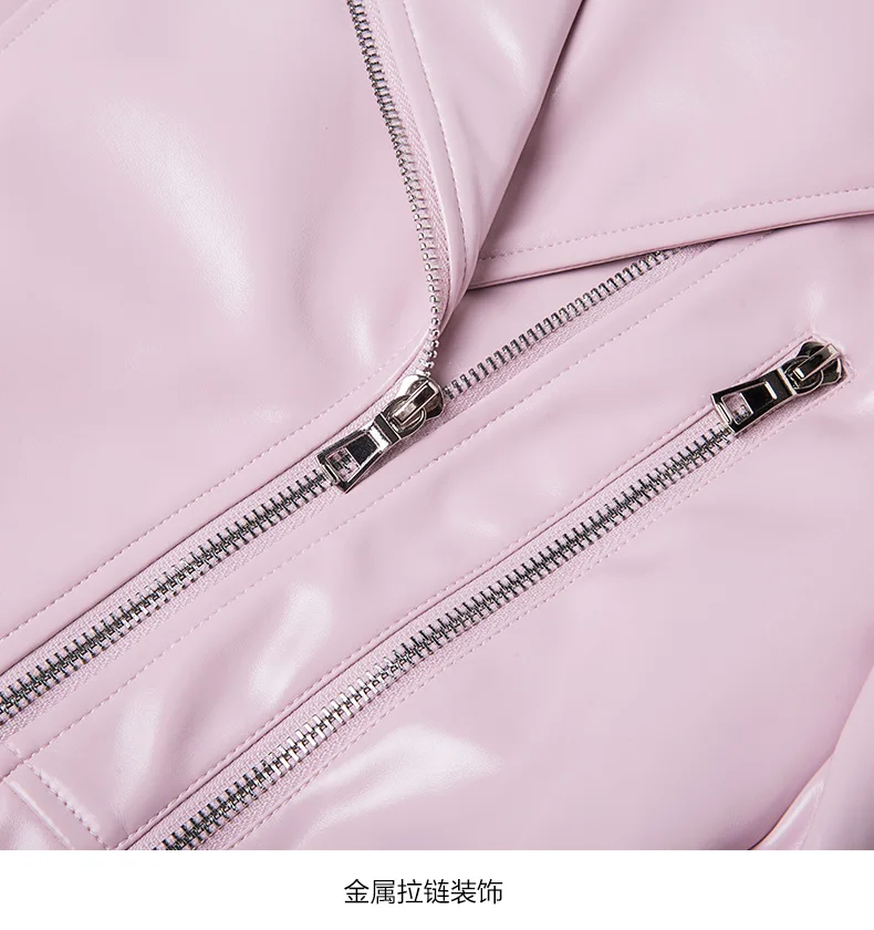 Осенняя Модная брендовая куртка из глянцевой искусственной кожи модная кожаная