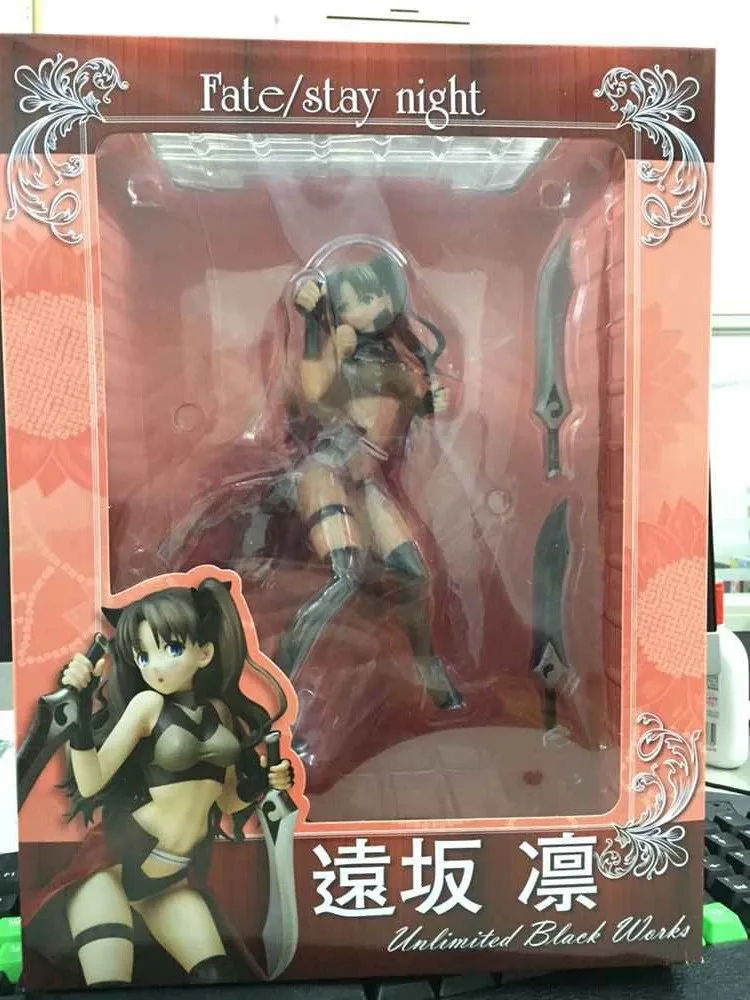 Обувь для косплея Аниме Фигурка Fate/stay Night zero Тосака Rin с Ножи ПВХ 20 см/7 9 дюйм модель