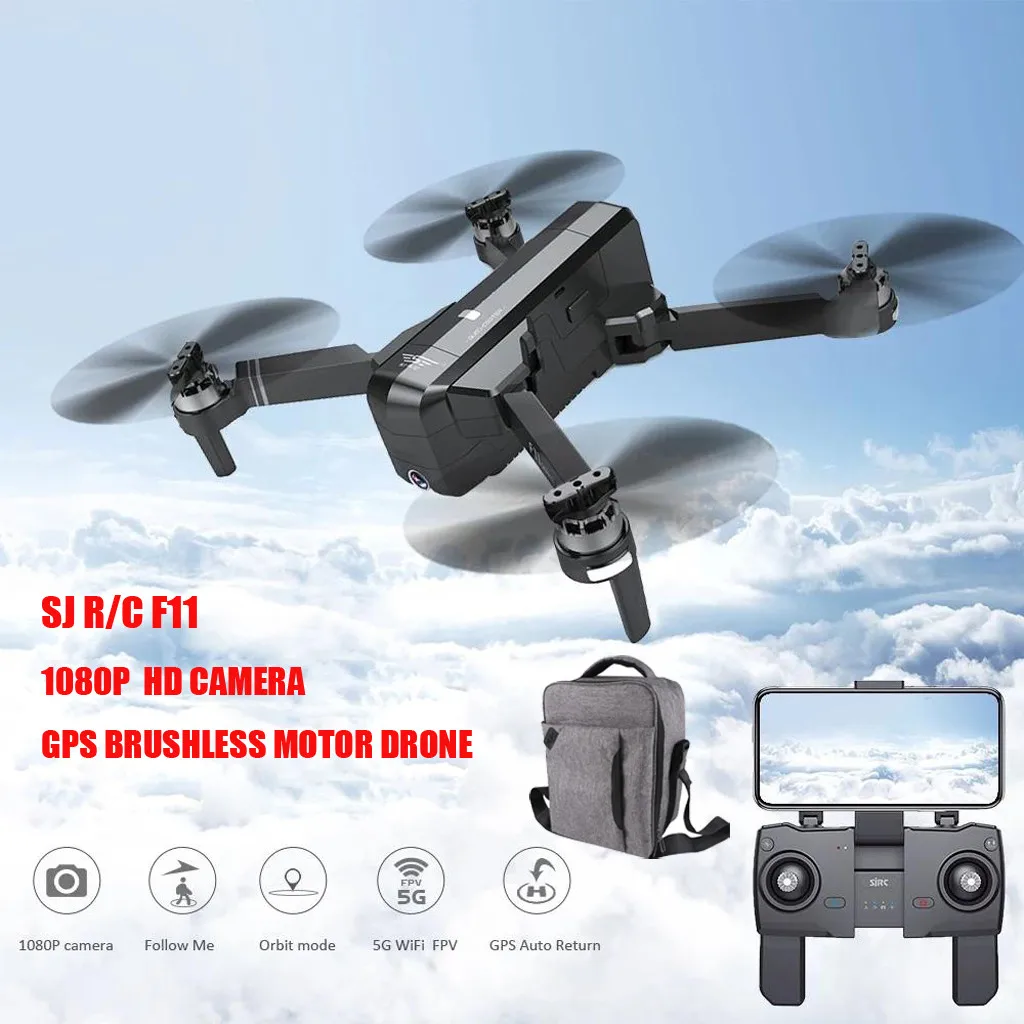 SJRC F11 GPS 5G WiFi FPV follow me 1080P Дроны с камерой HD складной бесщеточный Радиоуправляемый