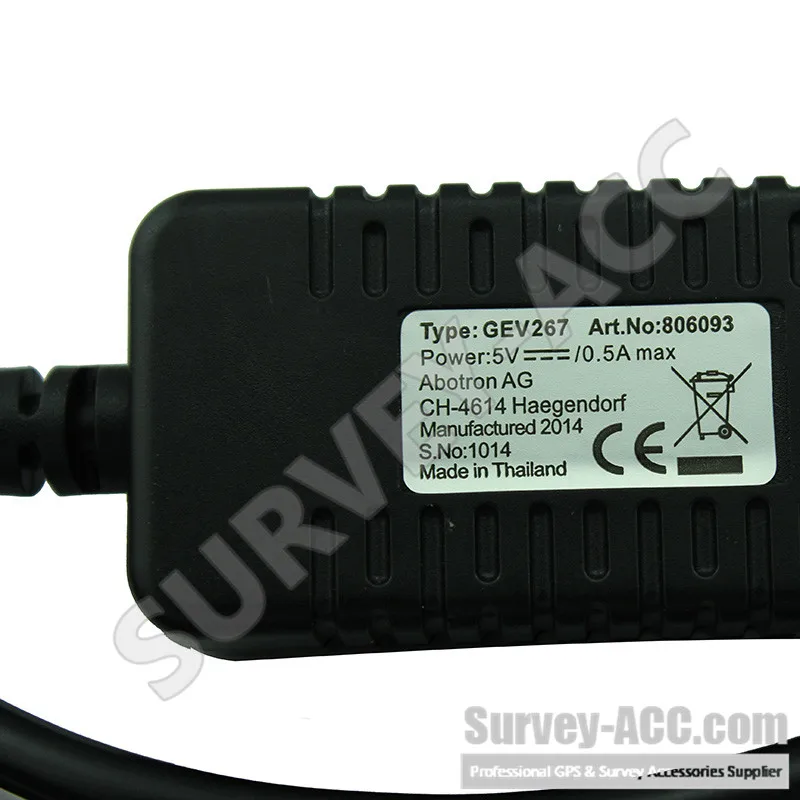 

New GEV267 USB Data Transfer Cable 806093 connects Viva Total Stations and DNA Series Digital Levels (WIN 7/8) to PC