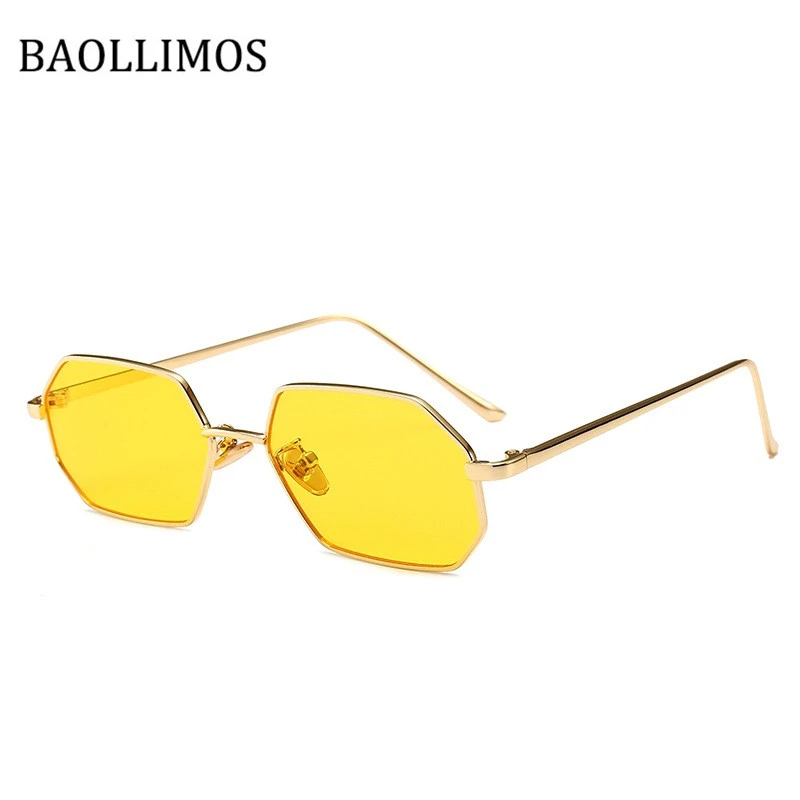 Gold Yellow Дизайнерские женские солнцезащитные очки, Ретро стиль, металл, роскошный бренд, высокое качество, UV400, солнцезащитные очки для женщин, маленькие женские солнцезащитные очки - Цвет линз: Gold Yellow
