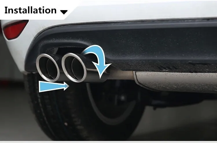 BOOMBLOCK 2 шт. для Volkswagen VW Jetta MK6 1,4 т 2.0tdi Гольф 6 7 2012- Skoda выхлопных глушитель Совет Конец трубы Нержавеющая сталь