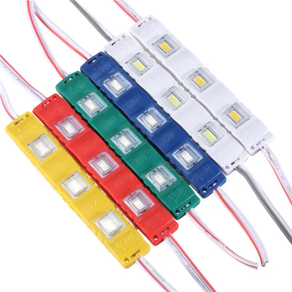 1000pcs DC12V 5630/5730 SMD 3 LED Module Injection Waterproof IP55 Decorative Hard Strip Bar Light Lamp White Red Green Blue | Лампы и