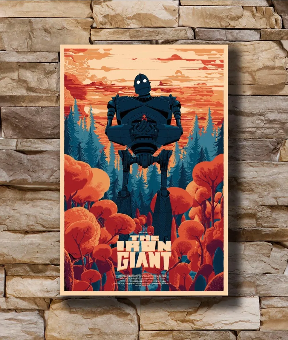 Art Poster New Classic Comic Movie Film Fight The IRON GIANT Light Canvas Wall 14x21 20x30 24x36In N364 | Дом и сад