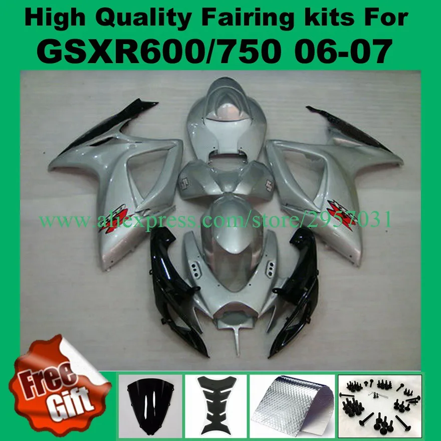 

9gifts, Fairings for GSXR600 GSXR750 06 07 SUZUKI GSX-R750 GSX-R600 2006 2007 Fairing kit K6 K7 #26775