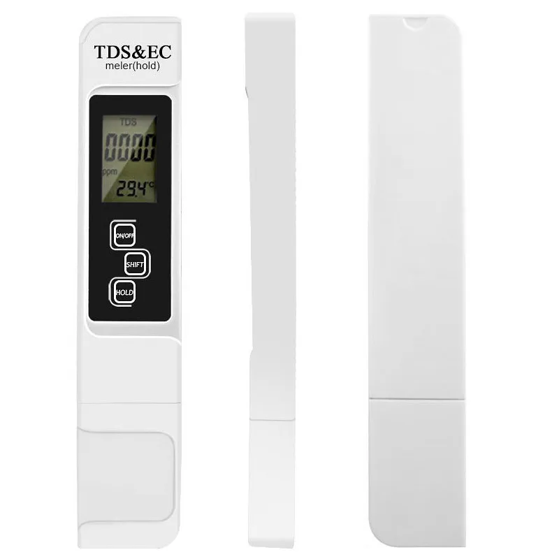 3 в 1 Функция цифровой TDS EC метр lcd & Тестер температуры 0 9990ppm проводимость вода