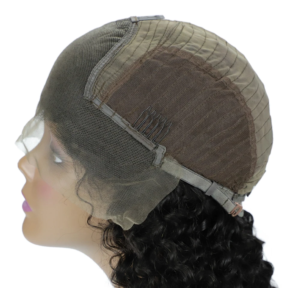 13X5 Lace Frontal Human Hair Wigs With Pre plucked Hairline For Black Women Queenlike Remy Brazilian Deep Wave Lace Frontal Wigs