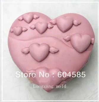 Силиконовая форма для мыла в виде сердца|silicone soap mold|craft moldshandmade mold |