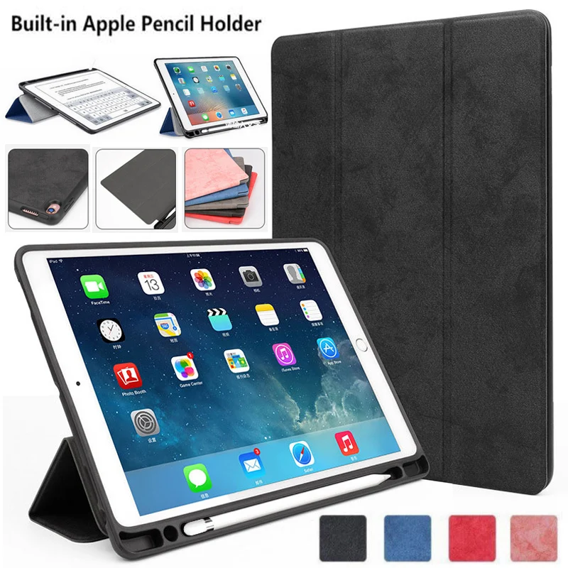 Для iPad Pro 12 9 чехол с карандашом 2018 2017 2015 Премиум PU кожаный мягкий для без ручки |