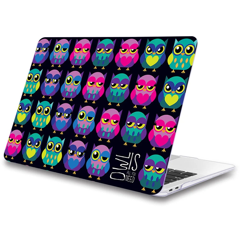 Чехол с совой для ноутбука Apple macbook Air Pro retina 11 12 13 15 для Mac book 13,3 дюймов с сенсорной панелью