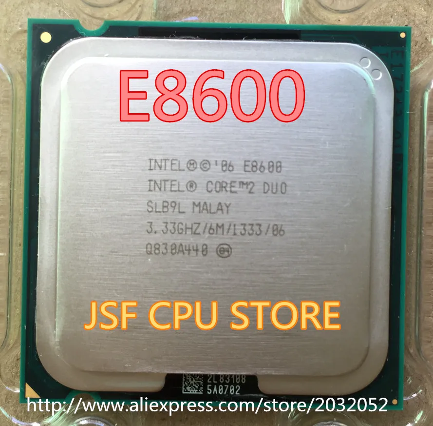 Intel cpu Core2 DUO E8600 cpu/3,33 ГГц/LGA775/775pin/6 МБ кэш L2/двухъядерный/65 Вт может работать
