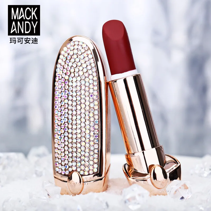 1PCS Marco Andy diamond shine lipstick matte liquid lasting velvet Lip Balm waterproof cosmetics |
