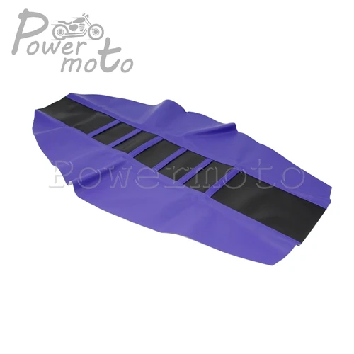 Blue Dirt Pit Bike ребристые нескользящий мягкий чехол для Kawasaki Honda Yamaha Suzuki KLE KLR KX CRF CR WRF WR YZ DRZ RM 125/150/250/450 - Цвет: Blue