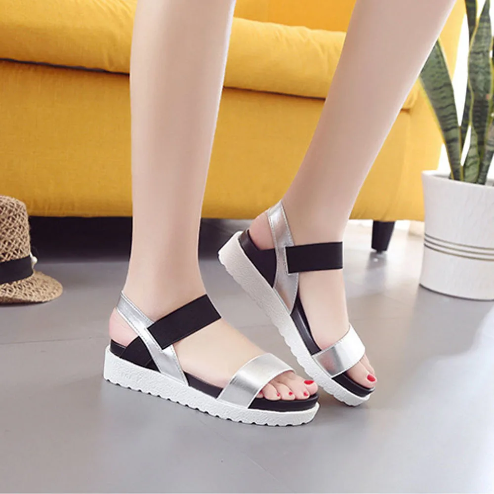 YOUYEDIAN/Новинка летние корейские женские босоножки на платформе с круглым открытым