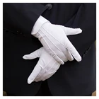 Перчатки деловые для мужчин и женщин, парадные Элегантные Перчатки для смокинга с закрытыми пальцами, в стиле Санта-Клауса, 1 пара